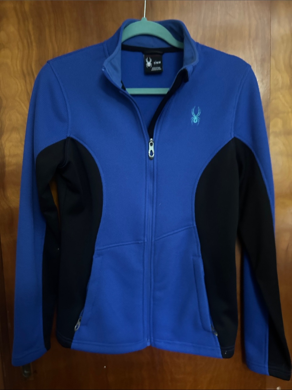 Spyder Women's Royal Blue and Black Full-Zip Utility Jacket